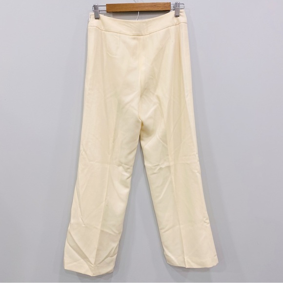 VTG TALBOTS 4 Winter White 100% Wool Suit Office Siren Corp Core Pants: Flaw - Picture 2 of 16